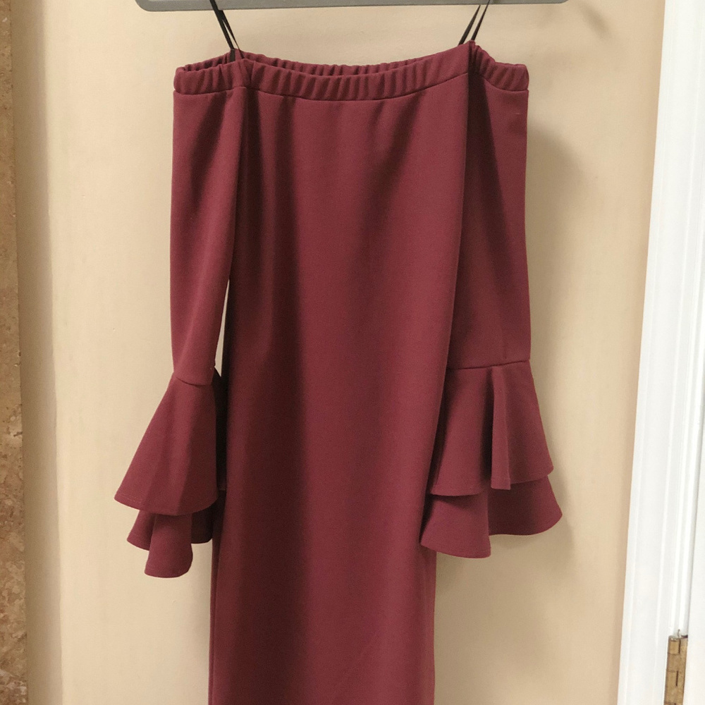 Off The Shoulder Dress w/ Flare bell sleeves